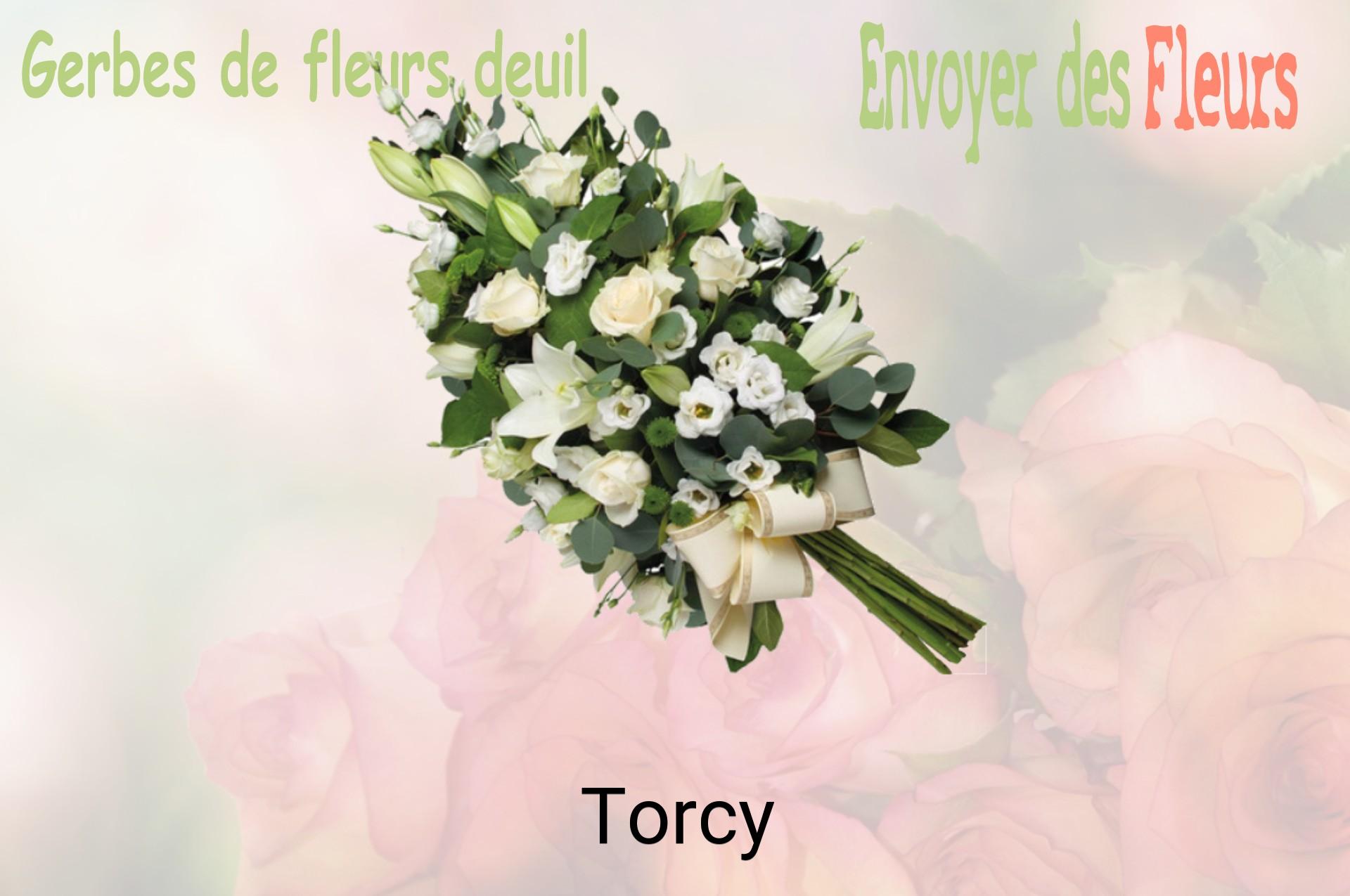 Gerbe de fleurs de deuil livrée à Torcy